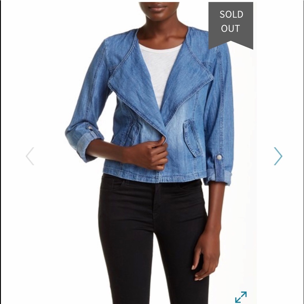 New Live a Little Open Jean Jacket